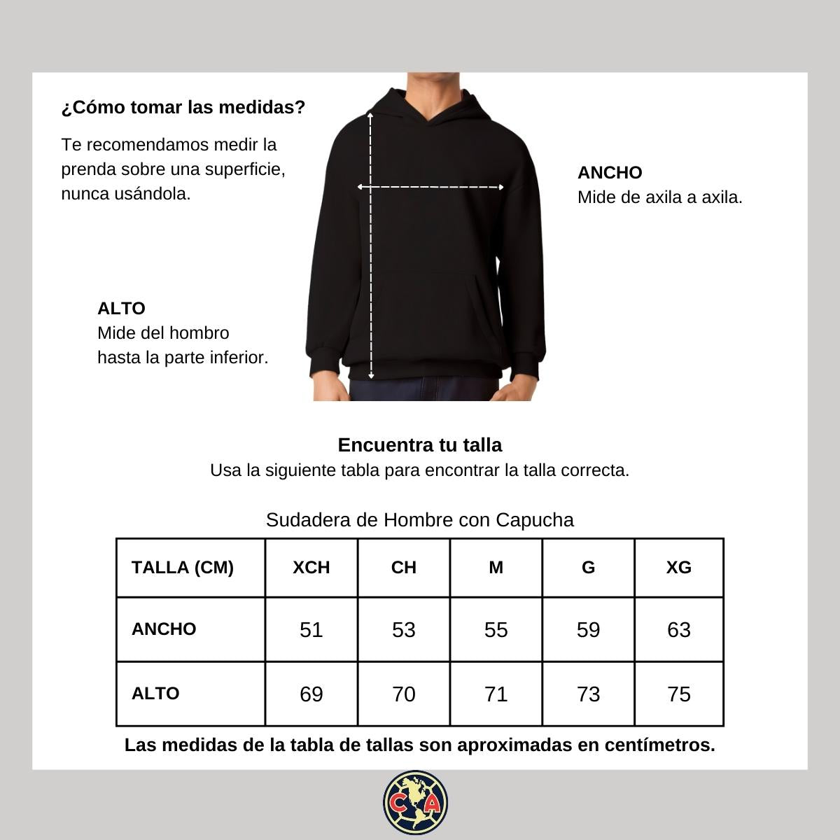 Sudadera Hombre Hoodie Pro Dry América Campeonas Cl 2023