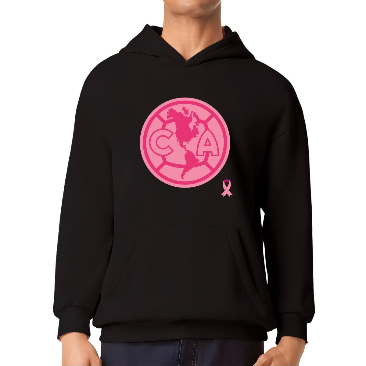 Sudadera Hombre Hoodie Pro Dry América Logo Rosa