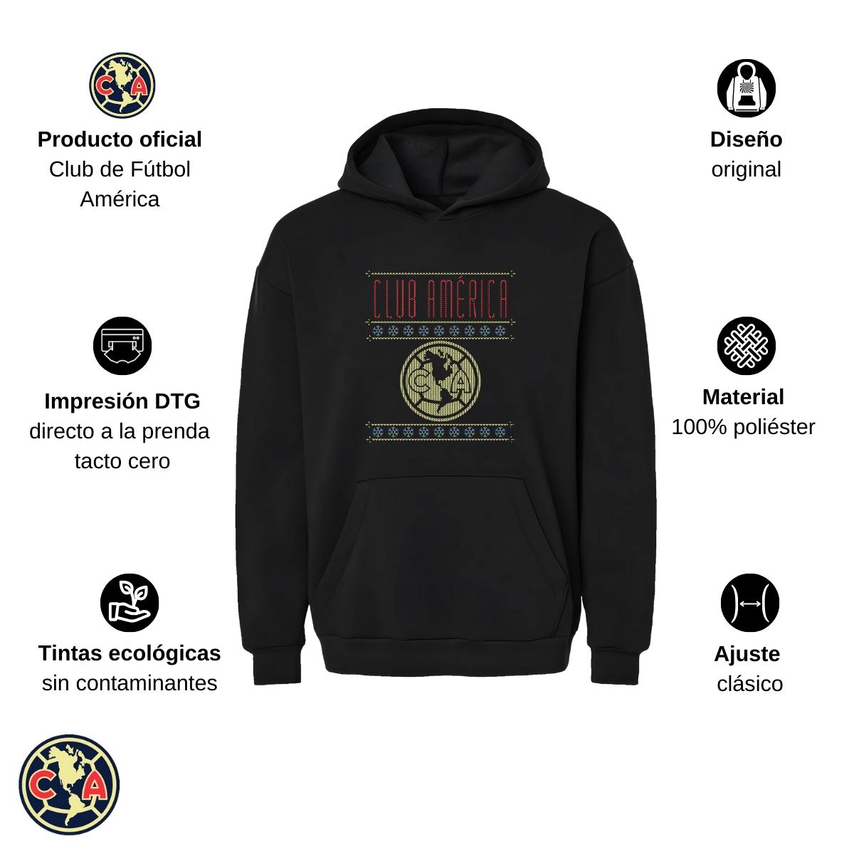 Sudadera Hombre Hoodie Pro Dry América Navideña