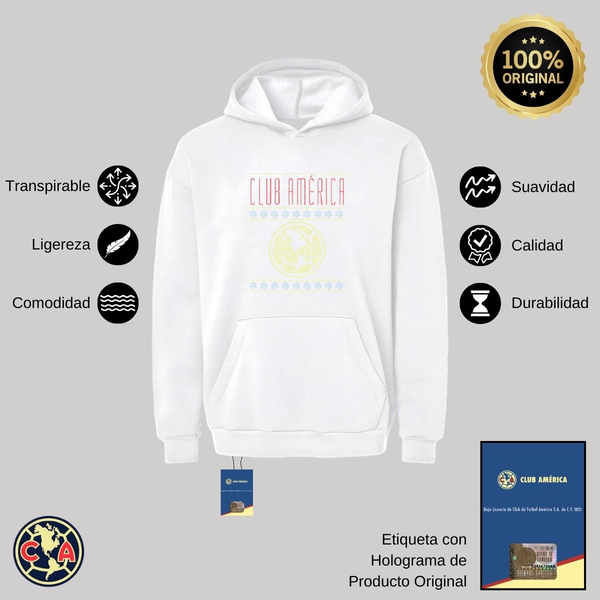 Sudadera Hombre Hoodie Pro Dry América Navideña