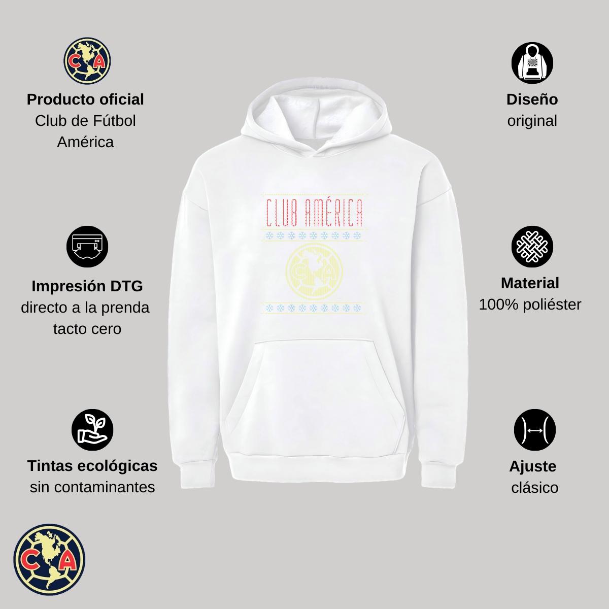 Sudadera Hombre Hoodie Pro Dry América Navideña