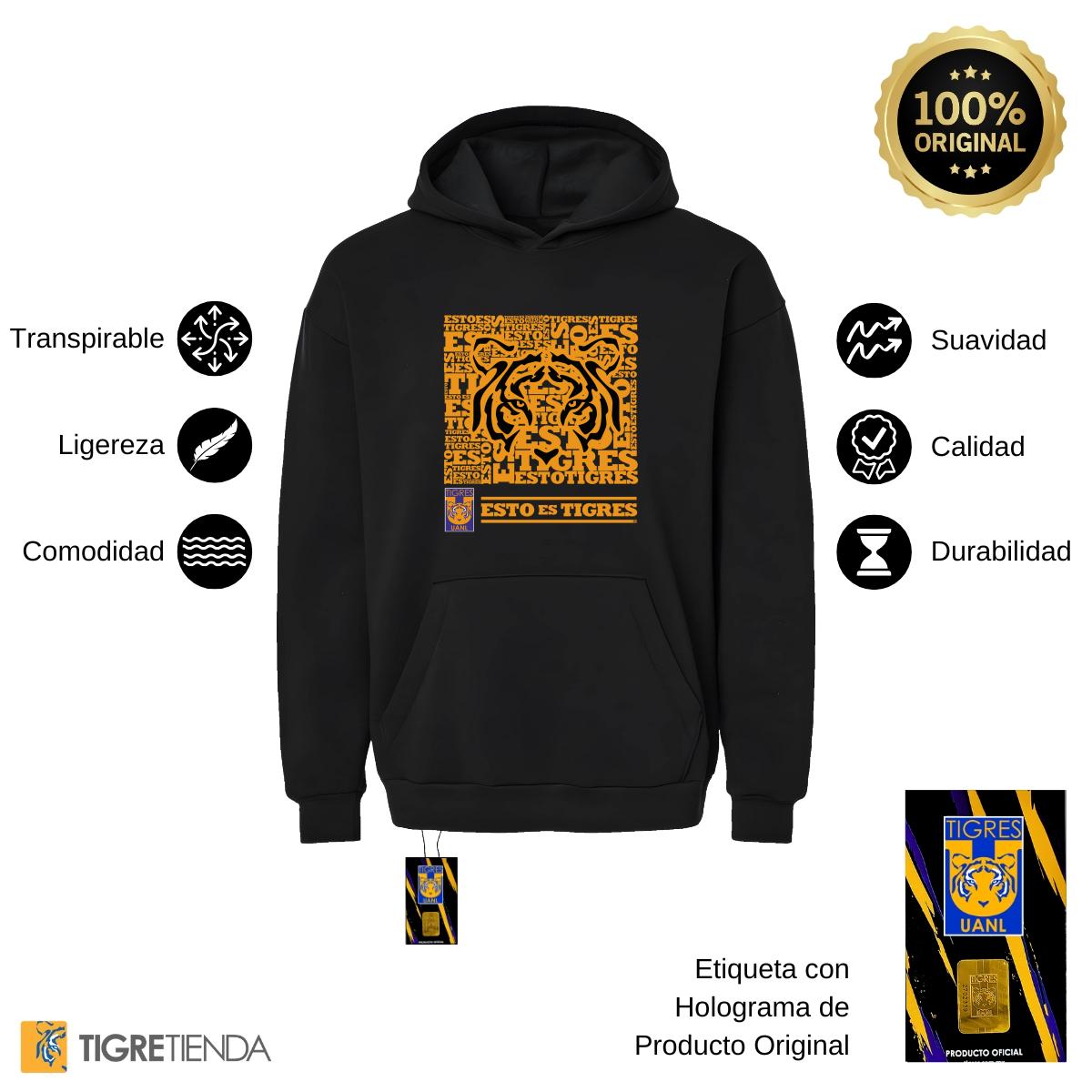 Sudadera Mujer Hoodie Pro Dry Tigres UANL Esto es Tigres