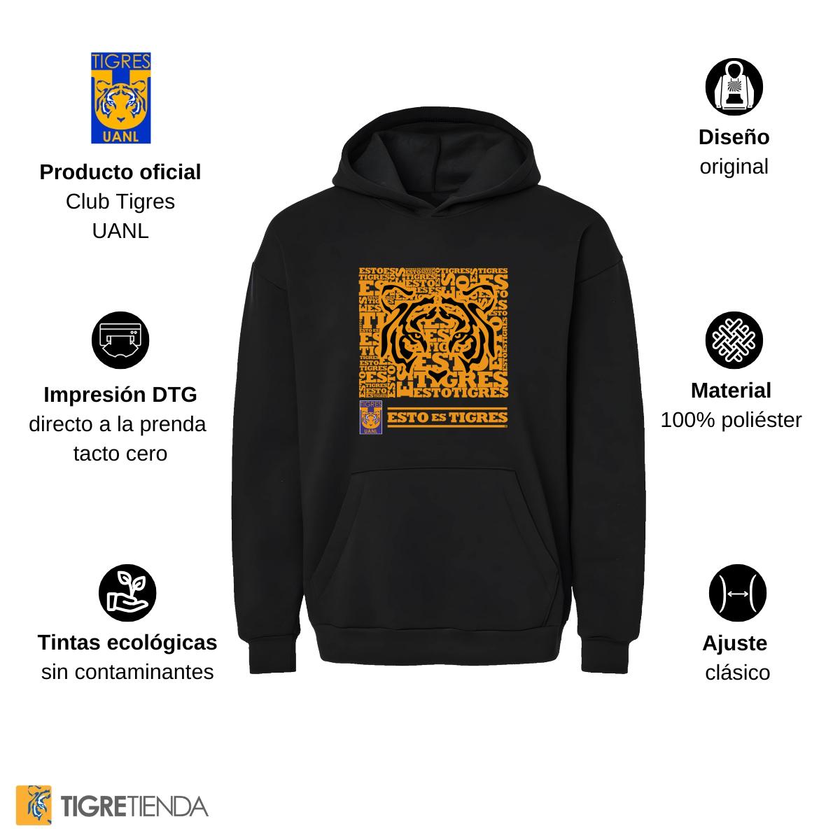 Sudadera Mujer Hoodie Pro Dry Tigres UANL Esto es Tigres