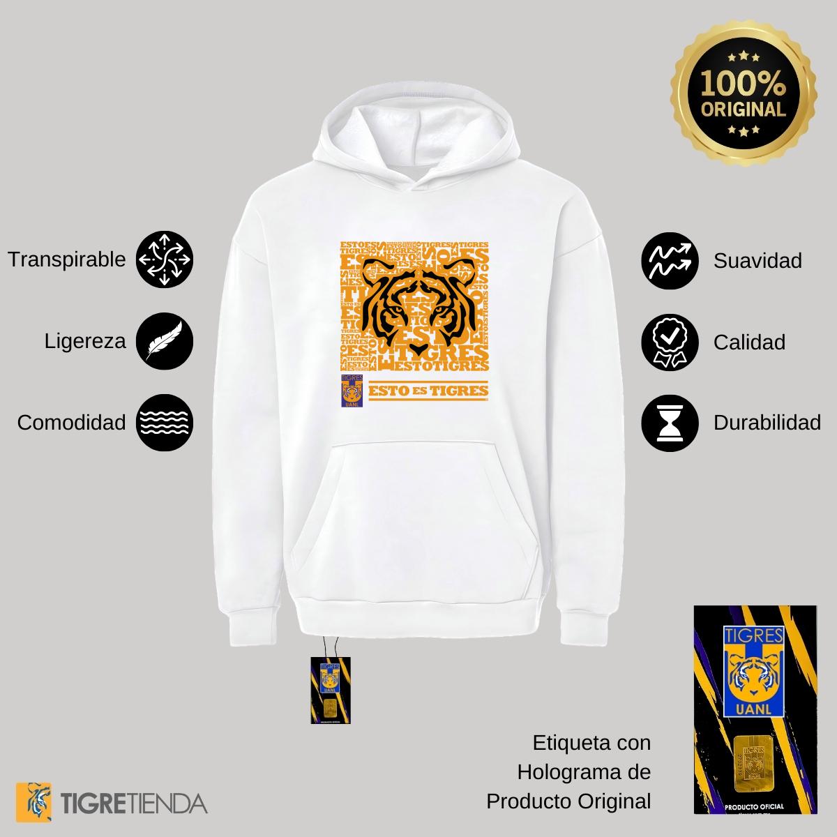 Sudadera Mujer Hoodie Pro Dry Tigres UANL Esto es Tigres