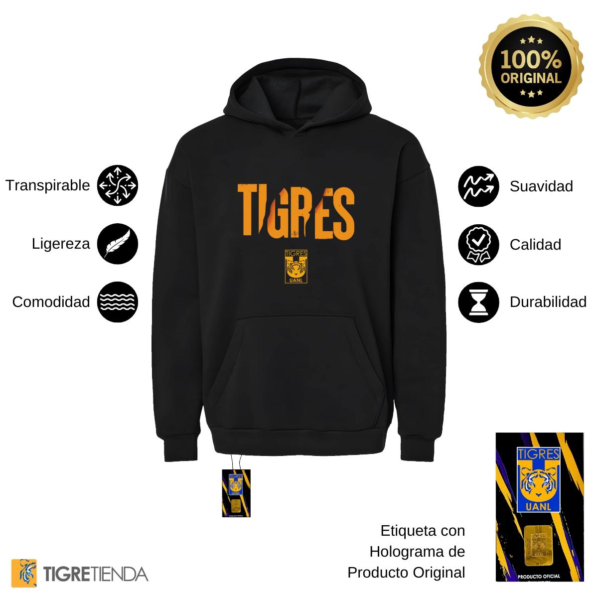 Sudadera Mujer Hoodie Pro Dry Tigres UANL Escudo UANL