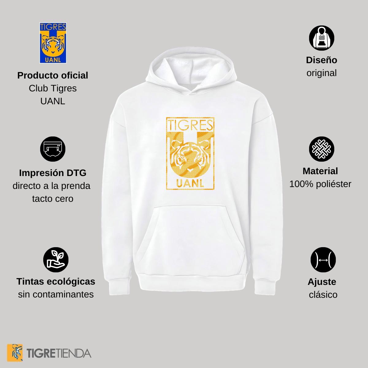 Sudadera Mujer Hoodie Pro Dry Tigres UANL Escudo