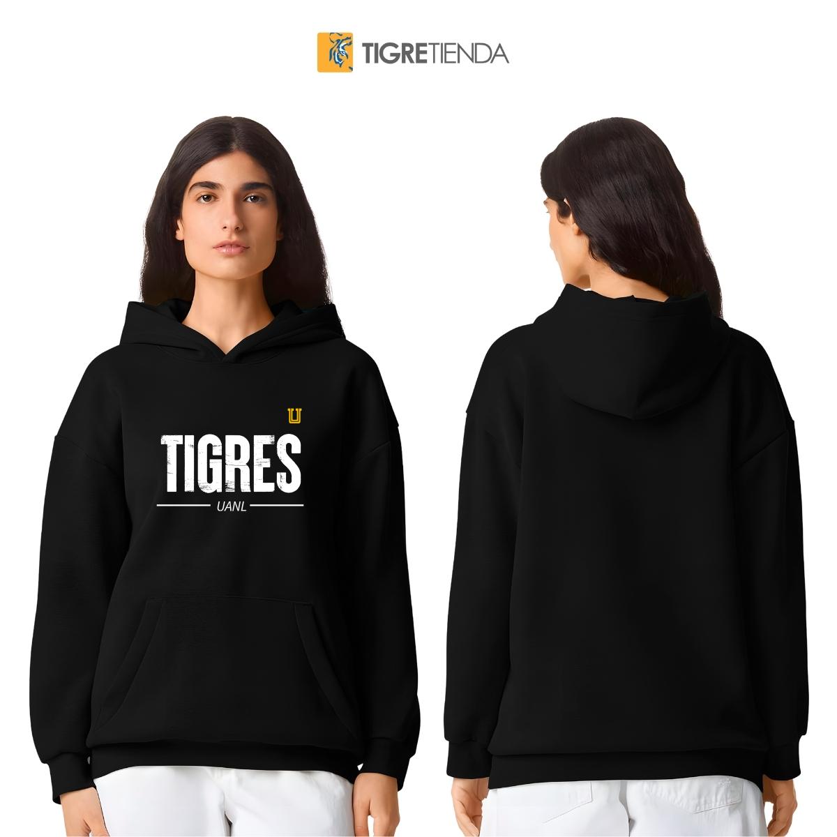 Sudadera Mujer Hoodie Pro Dry Tigres UANL Logo Mono Amarillo