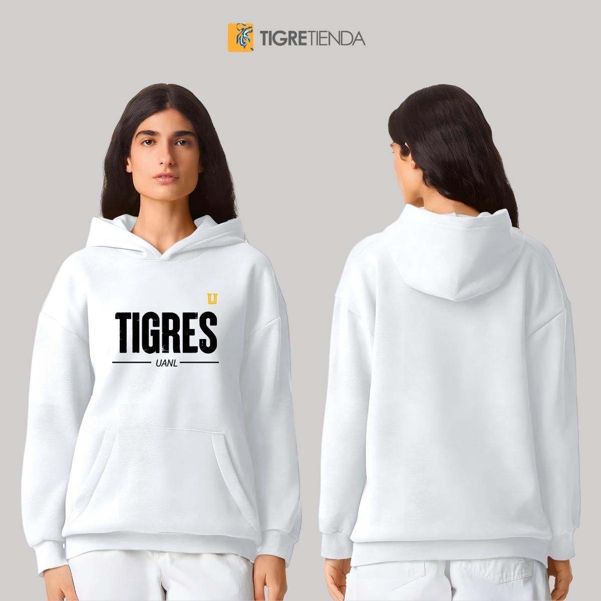 Sudadera Mujer Hoodie Pro Dry Tigres UANL Logo Mono Amarillo