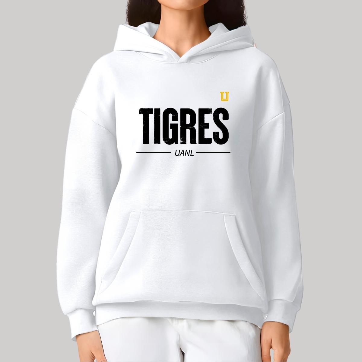 Sudadera Mujer Hoodie Pro Dry Tigres UANL Logo Mono Amarillo