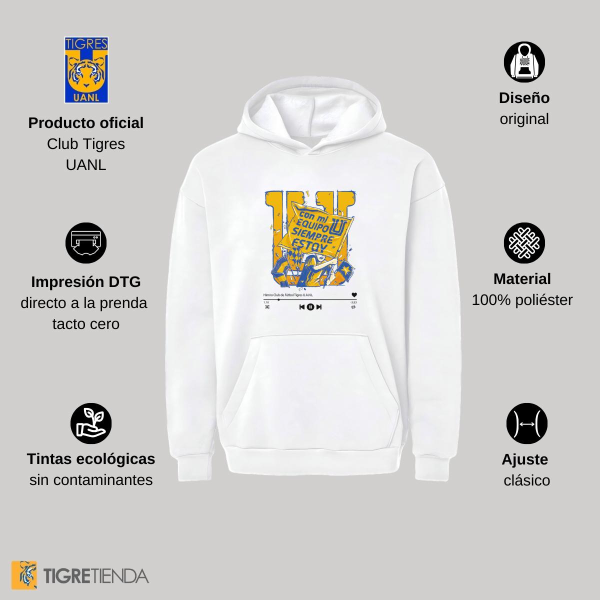 Sudadera Mujer Hoodie Pro Dry Tigres UANL Con mi equipo