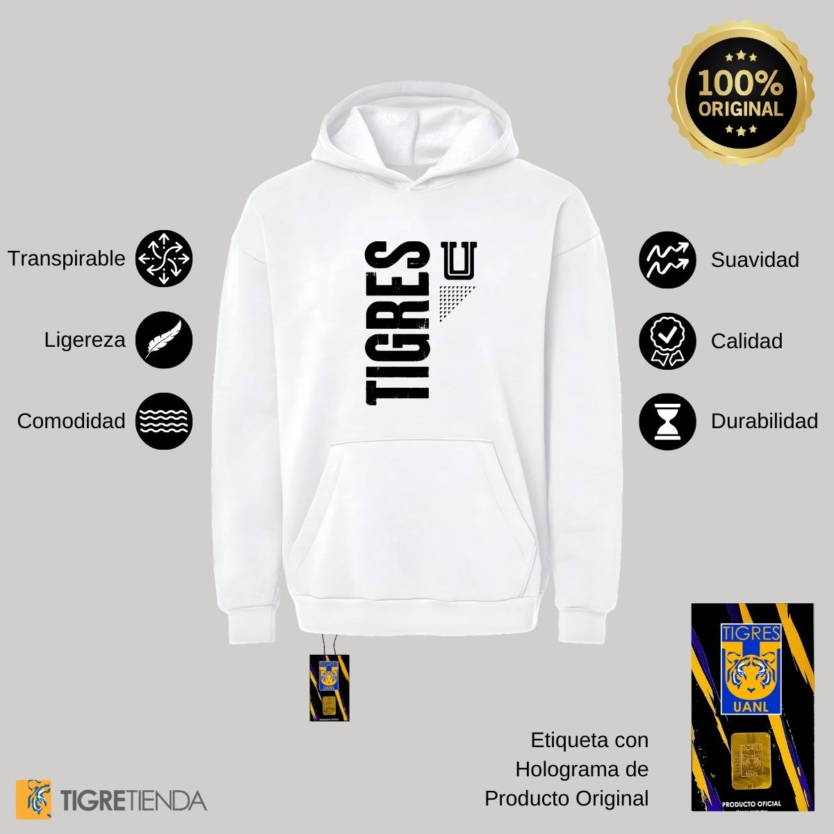 Sudadera Mujer Hoodie Pro Dry Tigres UANL U Tigres Vertical