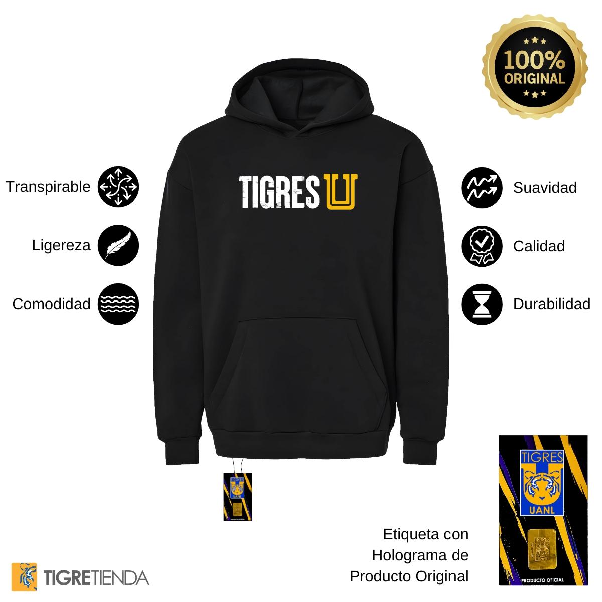 Sudadera Mujer Hoodie Pro Dry Tigres UANL U Tigres Horizontal