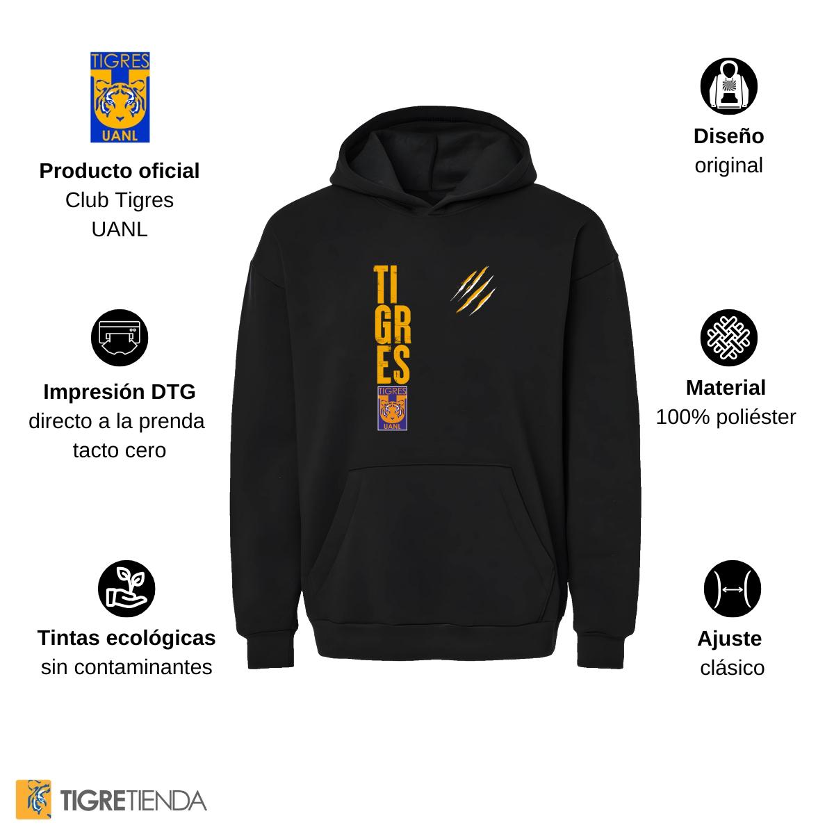 Sudadera Mujer Hoodie Pro Dry Tigres UANL Tigres Rayas