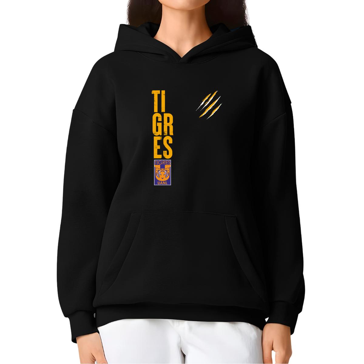 Sudadera Mujer Hoodie Pro Dry Tigres UANL Tigres Rayas