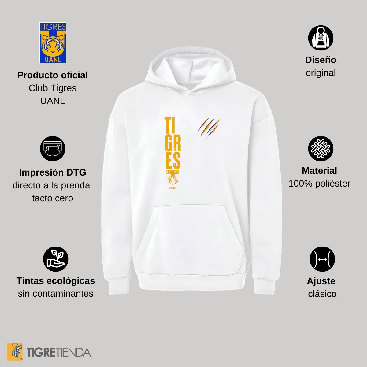 Sudadera Mujer Hoodie Pro Dry Tigres UANL Tigres Rayas