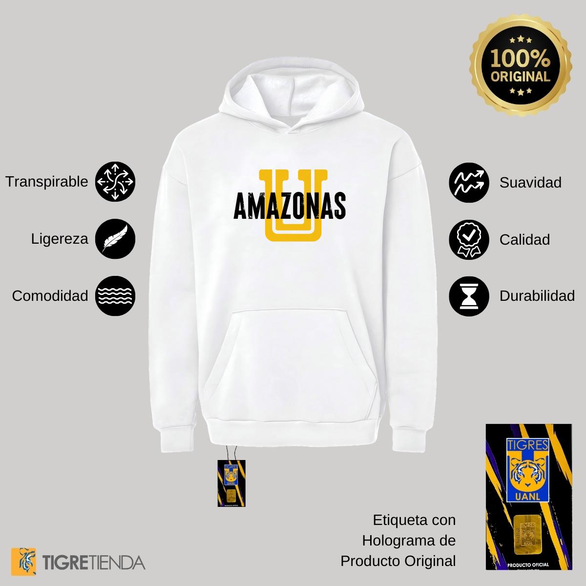 Sudadera Mujer Hoodie Pro Dry Tigres UANL Amazonas