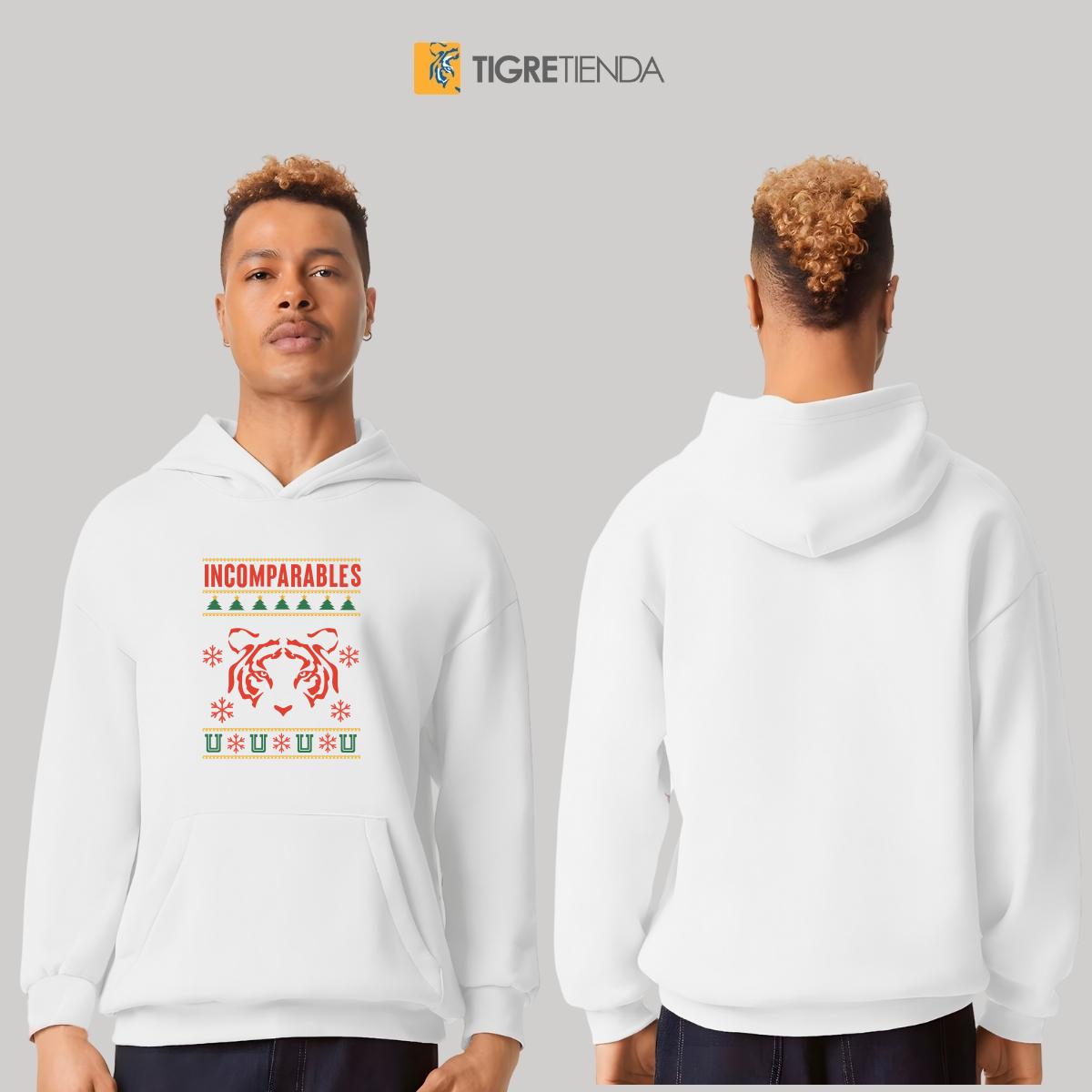 Sudadera Hombre Hoodie Pro Dry Tigres UANL Navideña Incomparables