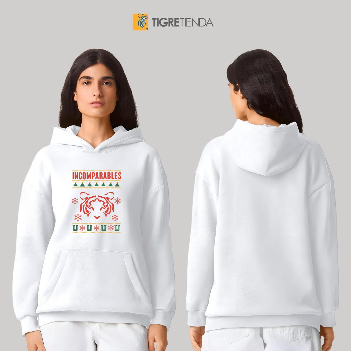 Sudadera Mujer Hoodie Pro Dry Tigres UANL Navideña Incomparables