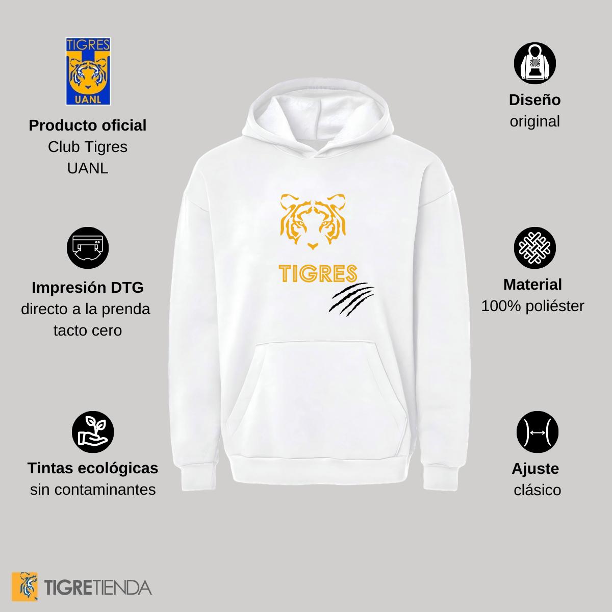 Sudadera Hombre Hoodie Pro Dry Tigres UANL Zarpazo