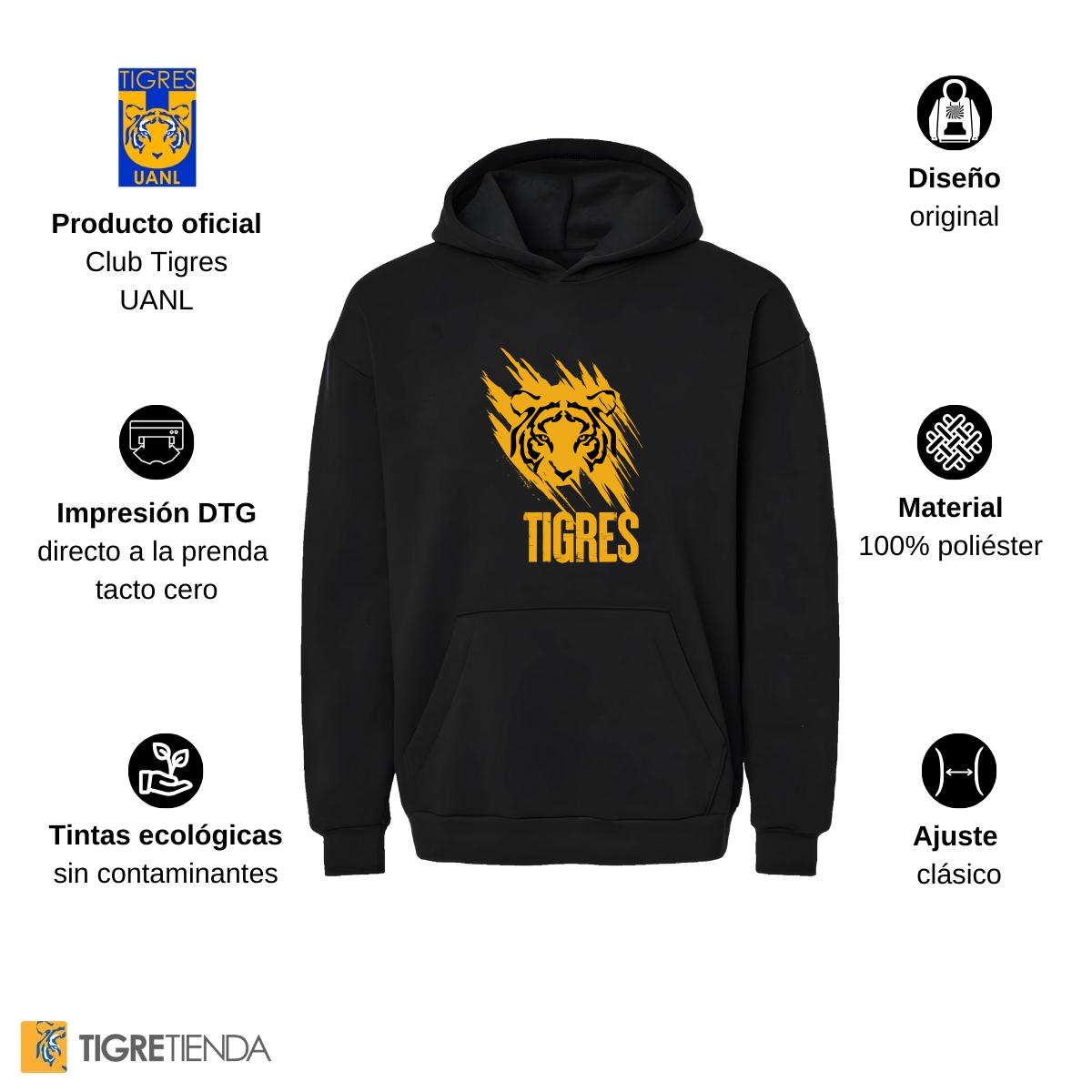 Sudadera Hombre Hoodie Pro Dry Tigres UANL Rostro