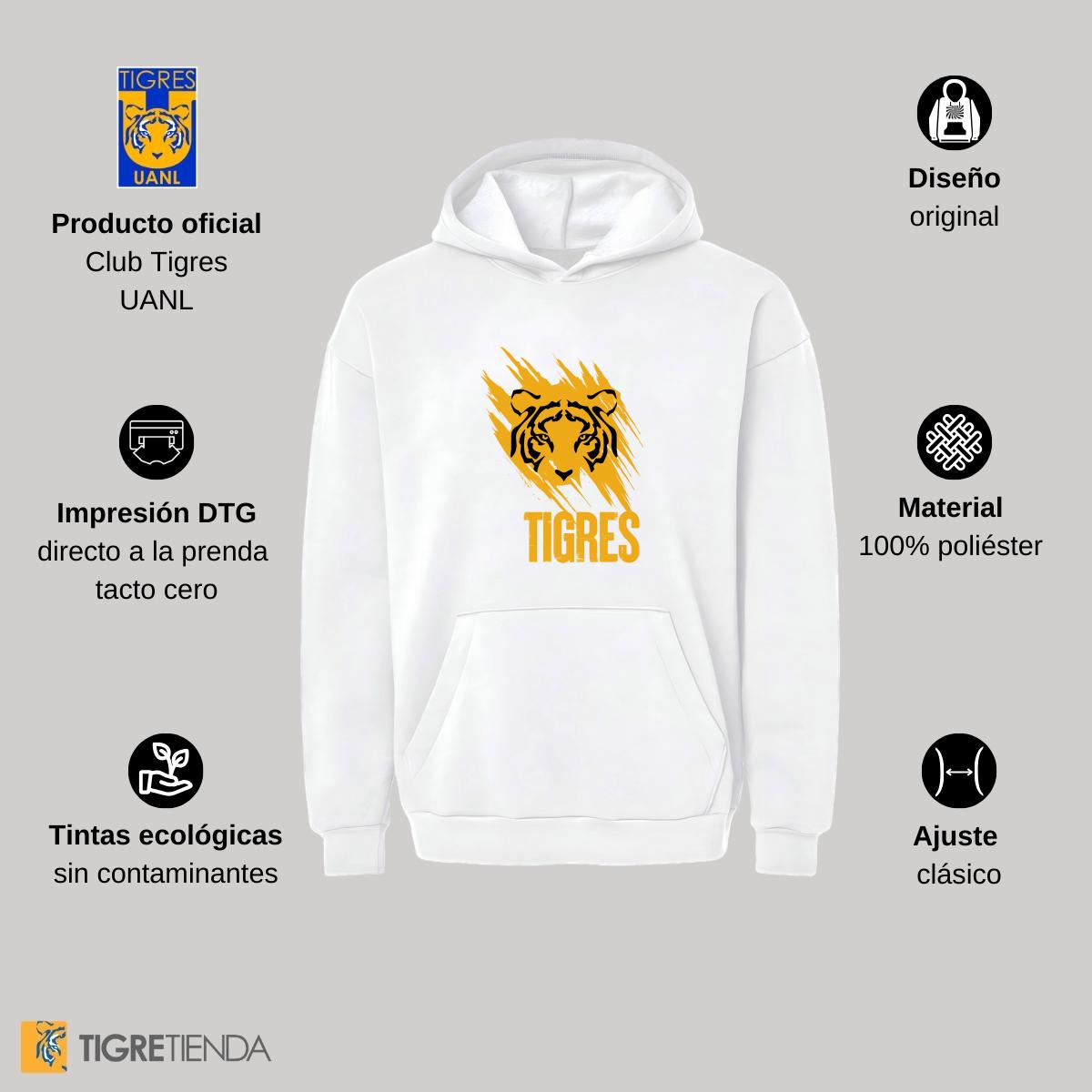 Sudadera Hombre Hoodie Pro Dry Tigres UANL Rostro