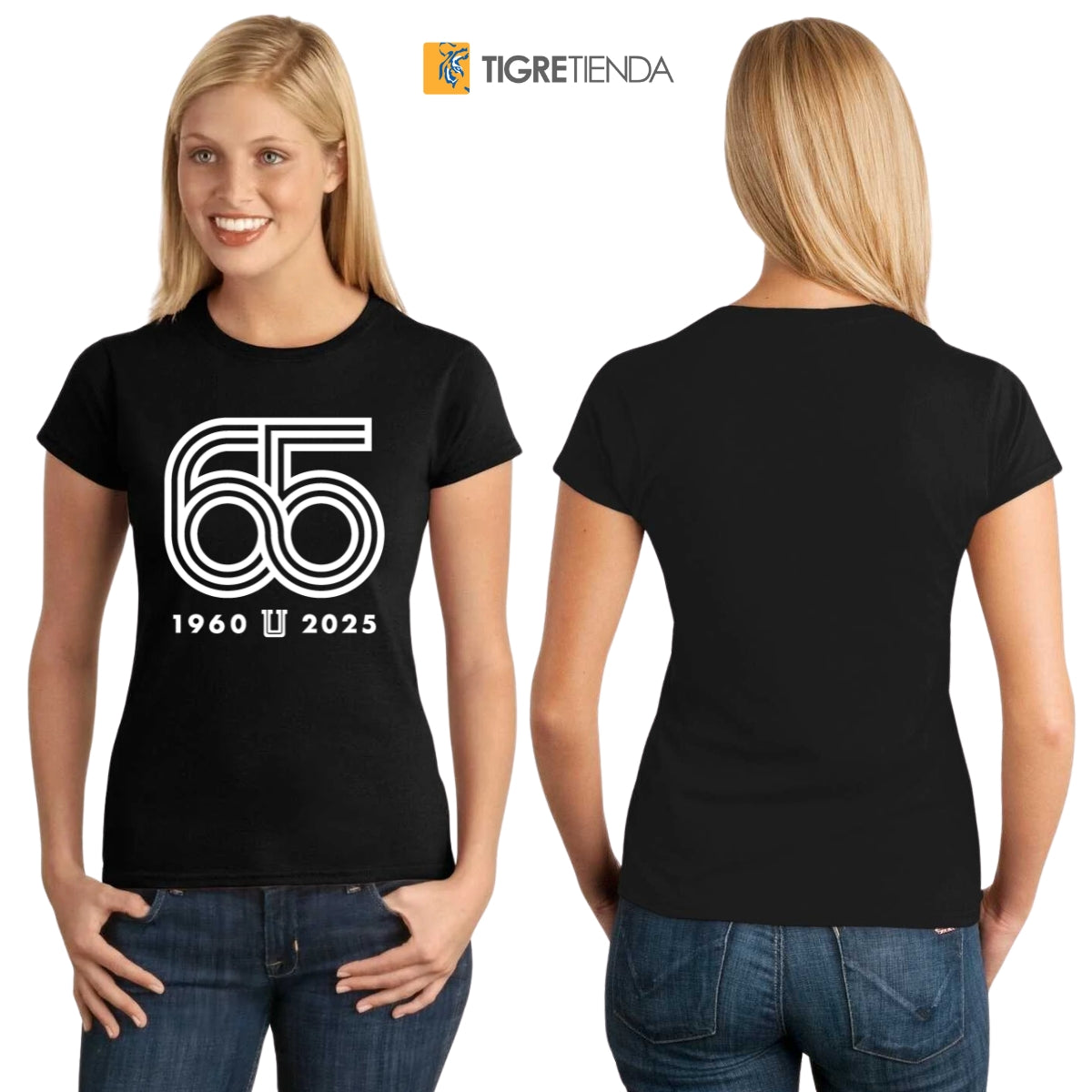 Playera Mujer Tigres UANL Aniversario 65