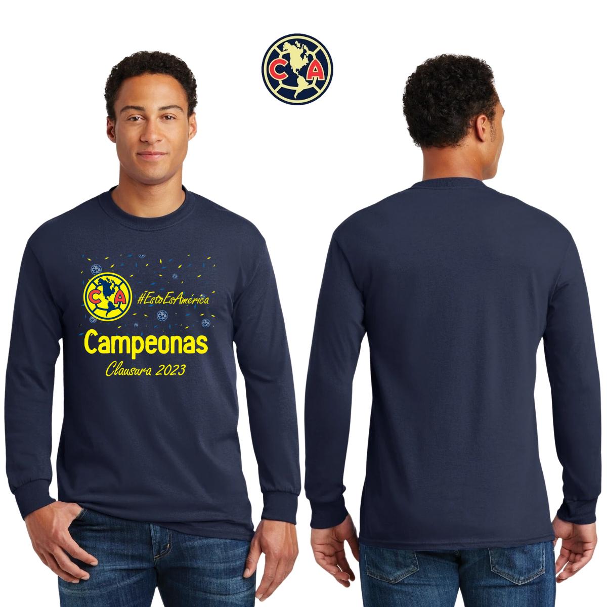 Playera Hombre América Manga Larga Siempre Águilas Cl 2023