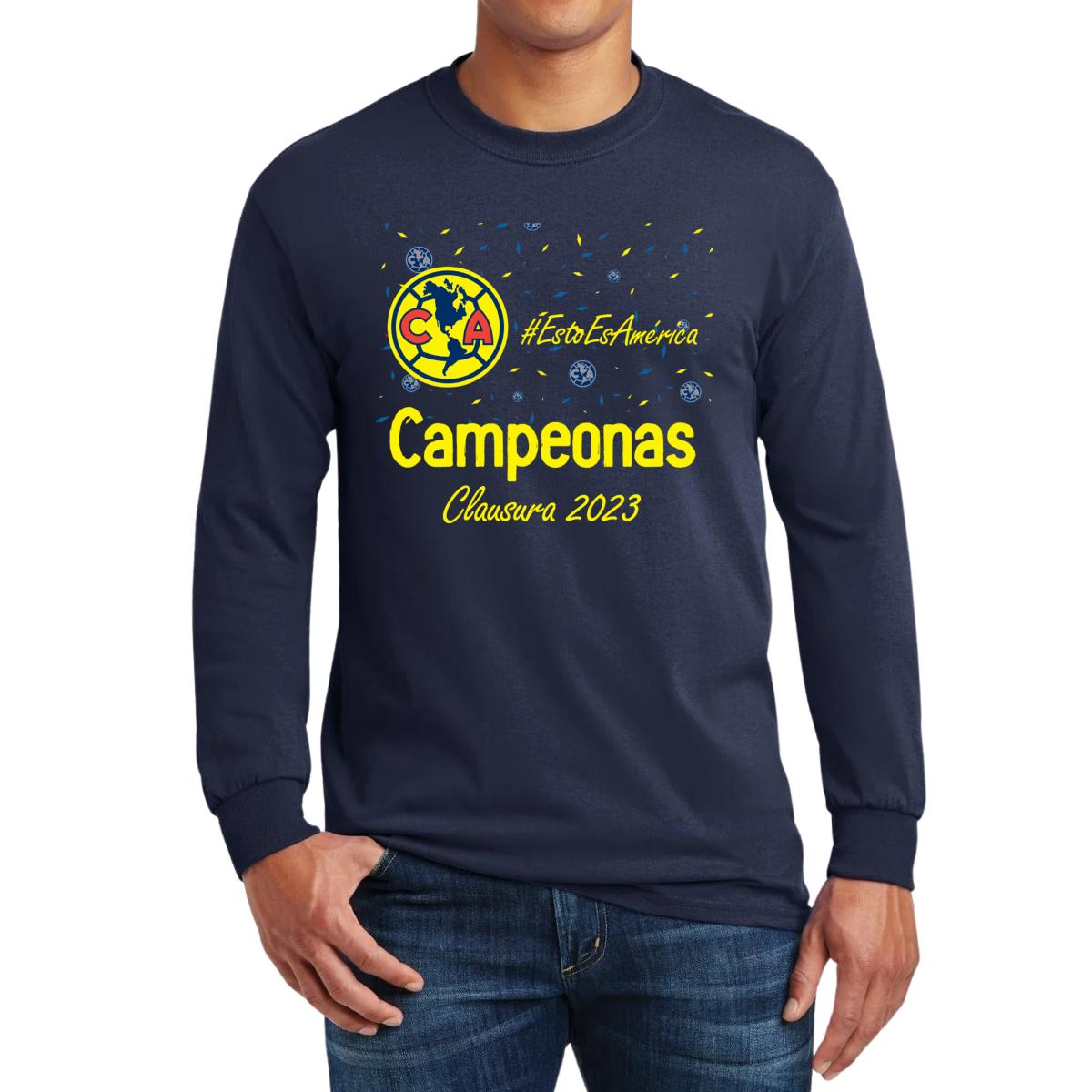 Playera Hombre América Manga Larga Siempre Águilas Cl 2023