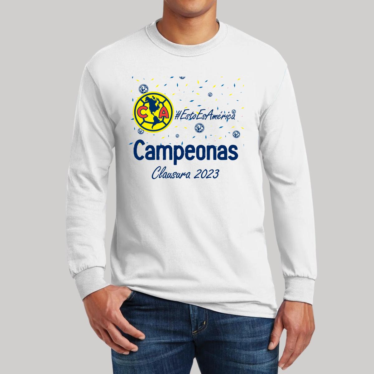 Playera Hombre América Manga Larga Siempre Águilas Cl 2023