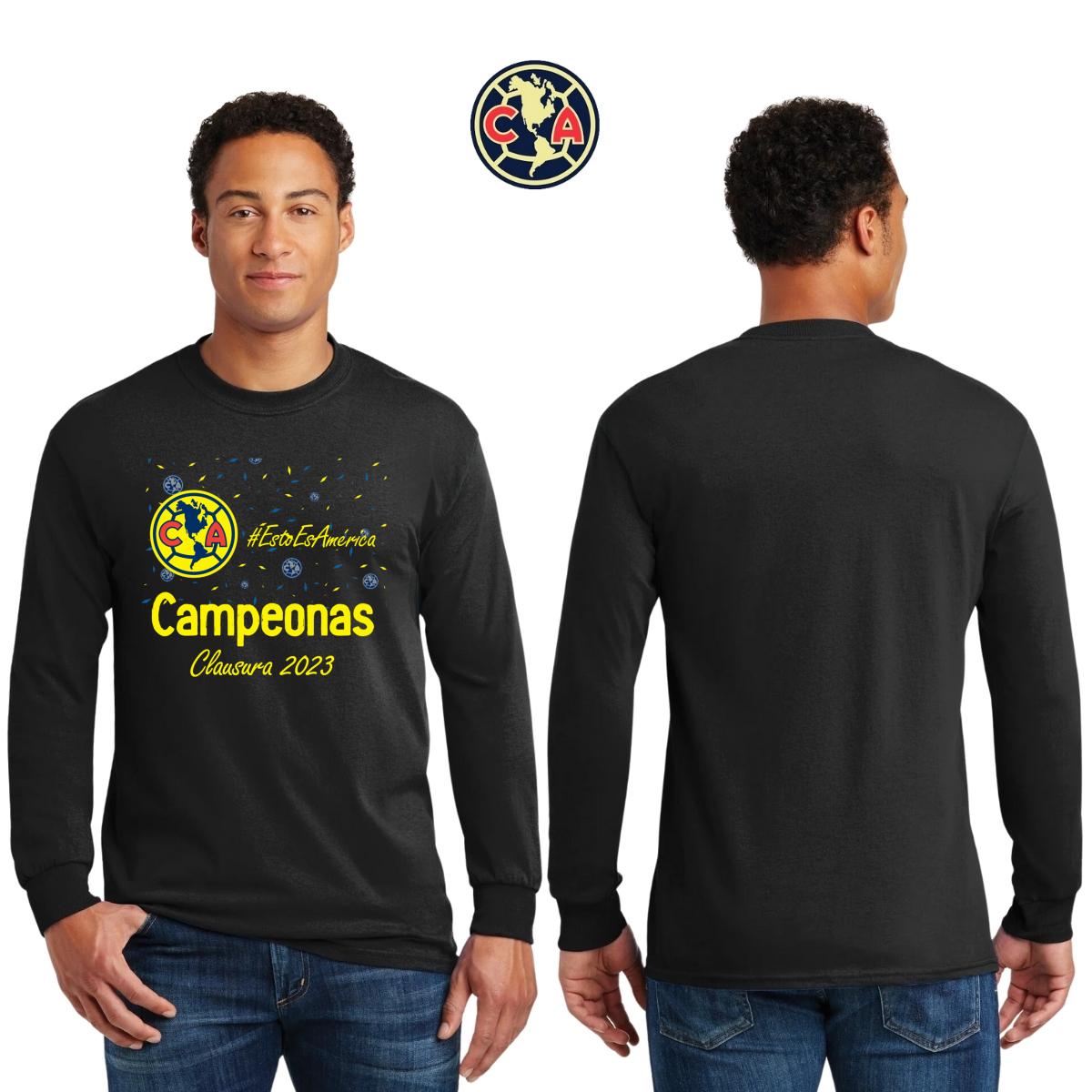 Playera Hombre América Manga Larga Siempre Águilas Cl 2023
