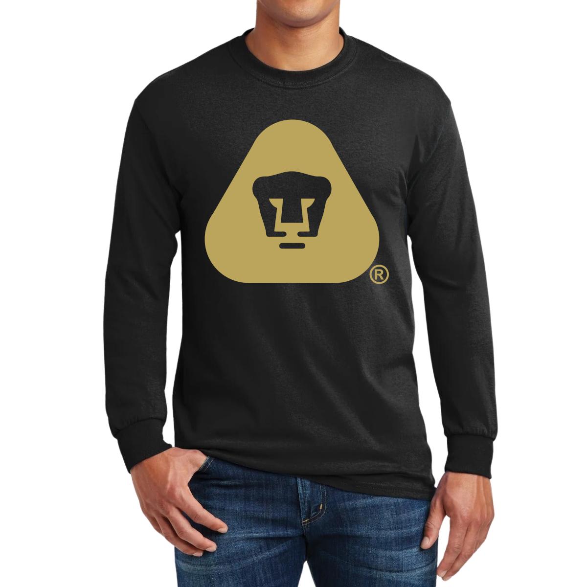 Playera Hombre Pumas UNAM Manga Larga Logo Triángulo