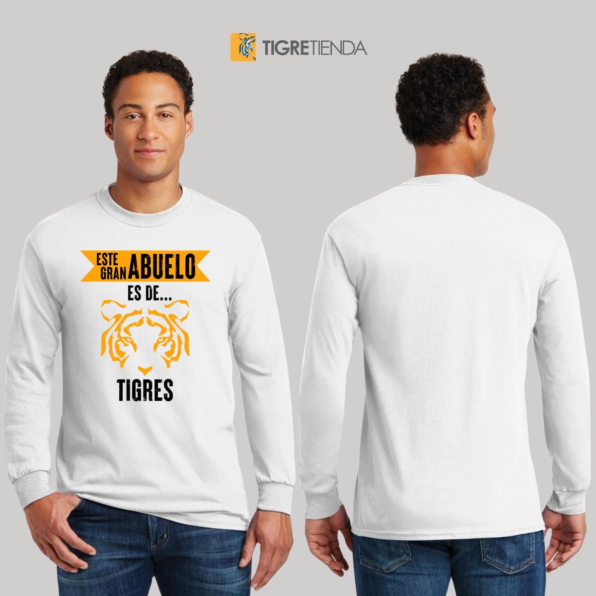 Playera Hombre Tigres UANL Manga Larga Gran abuelo