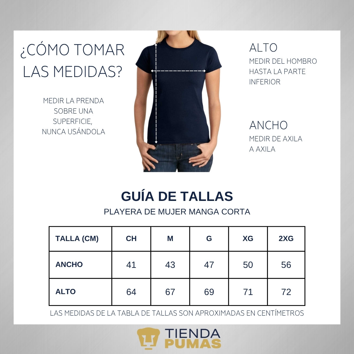 Playera Mujer Pumas UNAM Retro azul vinil