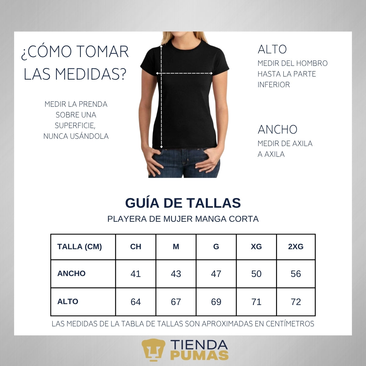 Playera Mujer Pumas UNAM Retro azul vinil