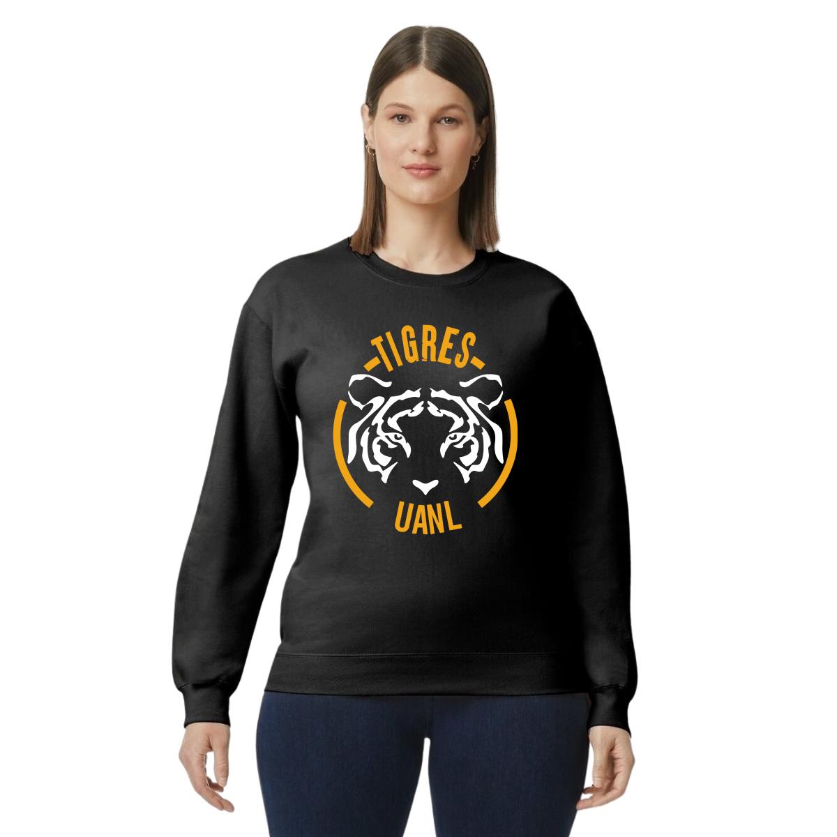 Sudadera Mujer Tigres UANL Rostro BYN