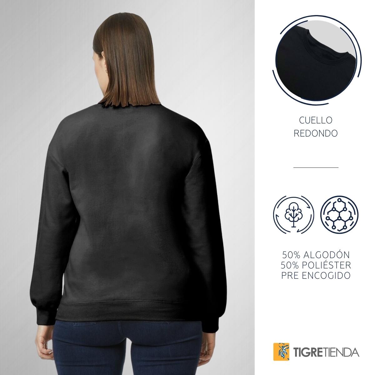 Sudadera Mujer Tigres UANL Rostro BYN