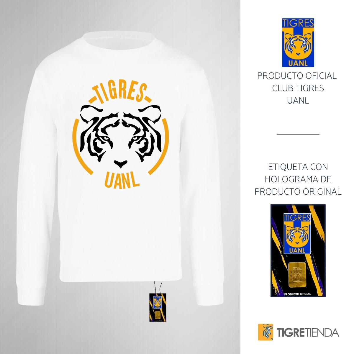Sudadera Mujer Tigres UANL Rostro BYN