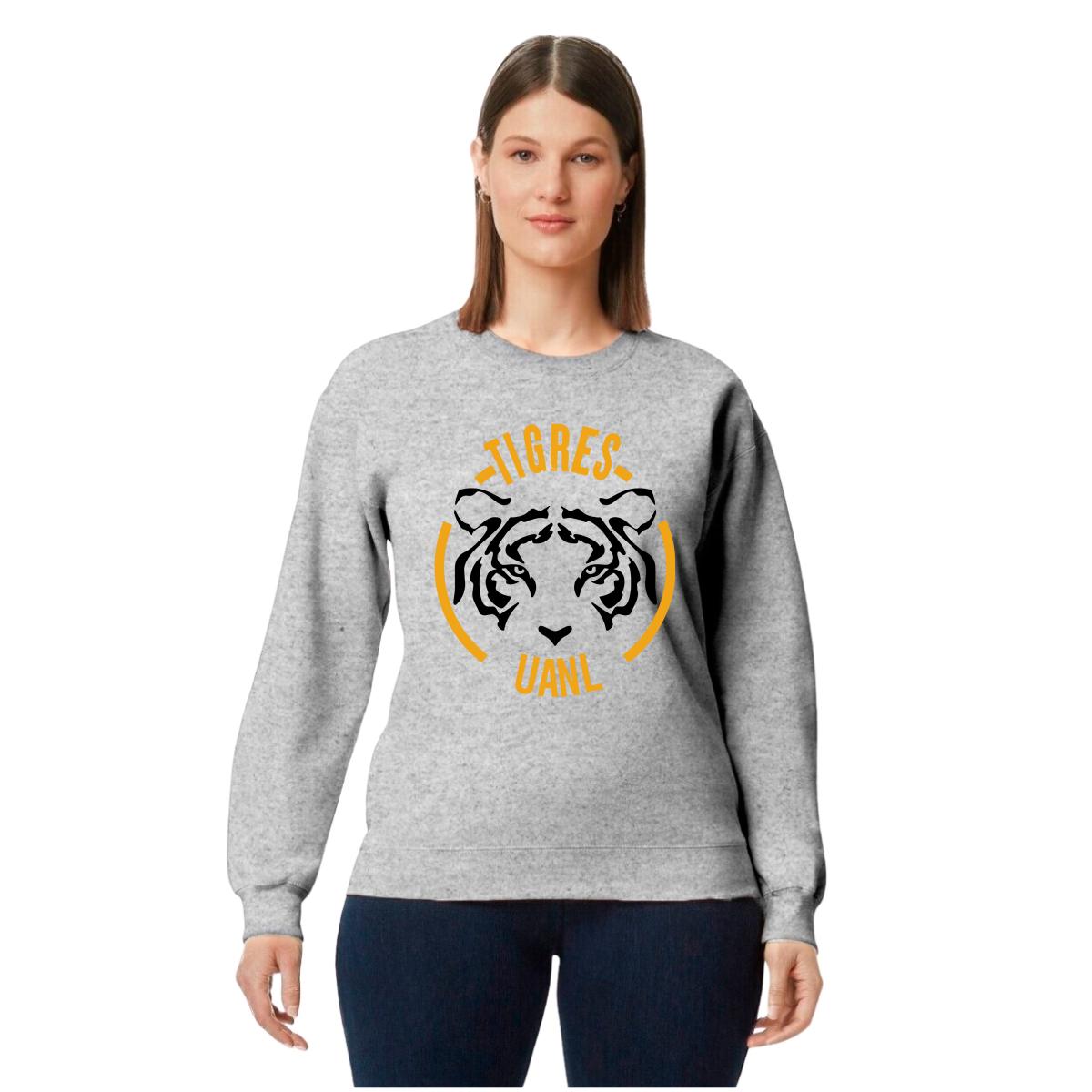 Sudadera Mujer Tigres UANL Rostro BYN