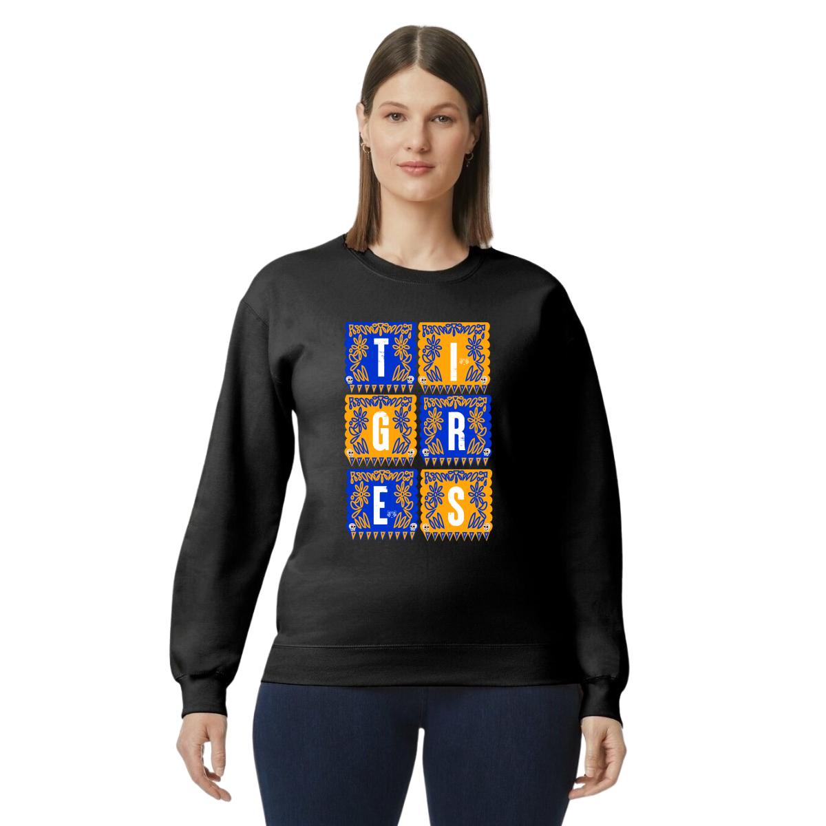 Sudadera Mujer Tigres UANL Día de Muertos Papel