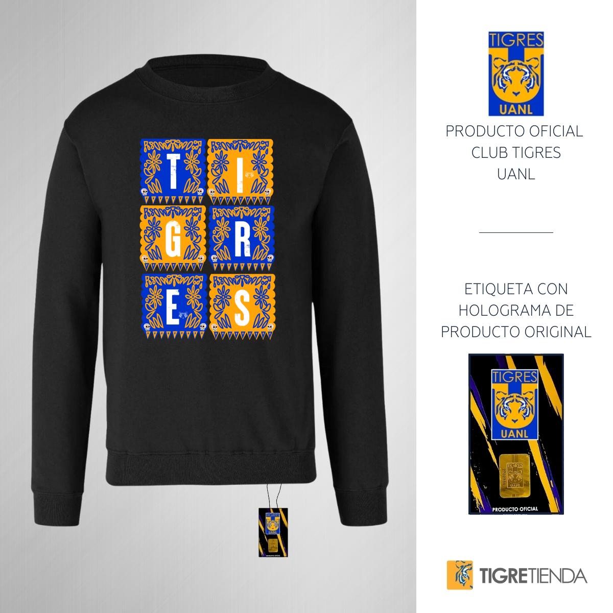 Sudadera Mujer Tigres UANL Día de Muertos Papel