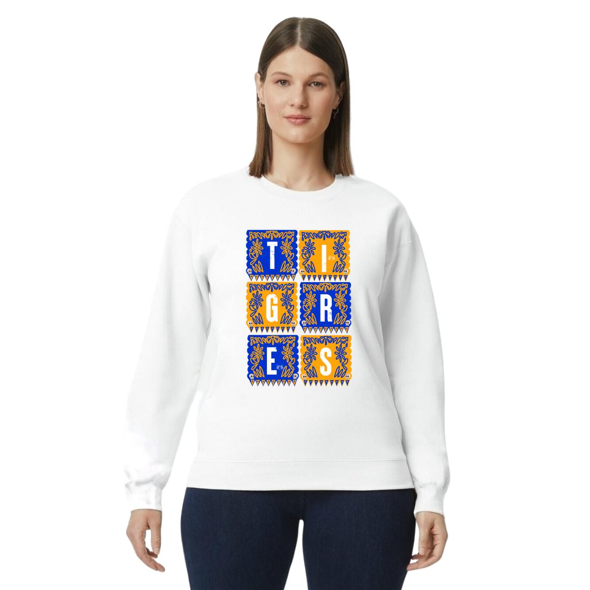 Sudadera Mujer Tigres UANL Día de Muertos Papel