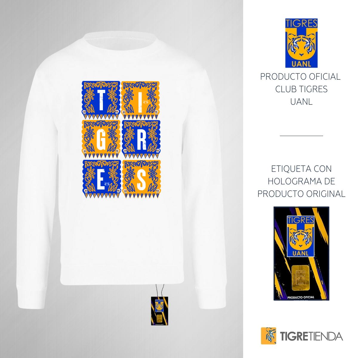 Sudadera Mujer Tigres UANL Día de Muertos Papel