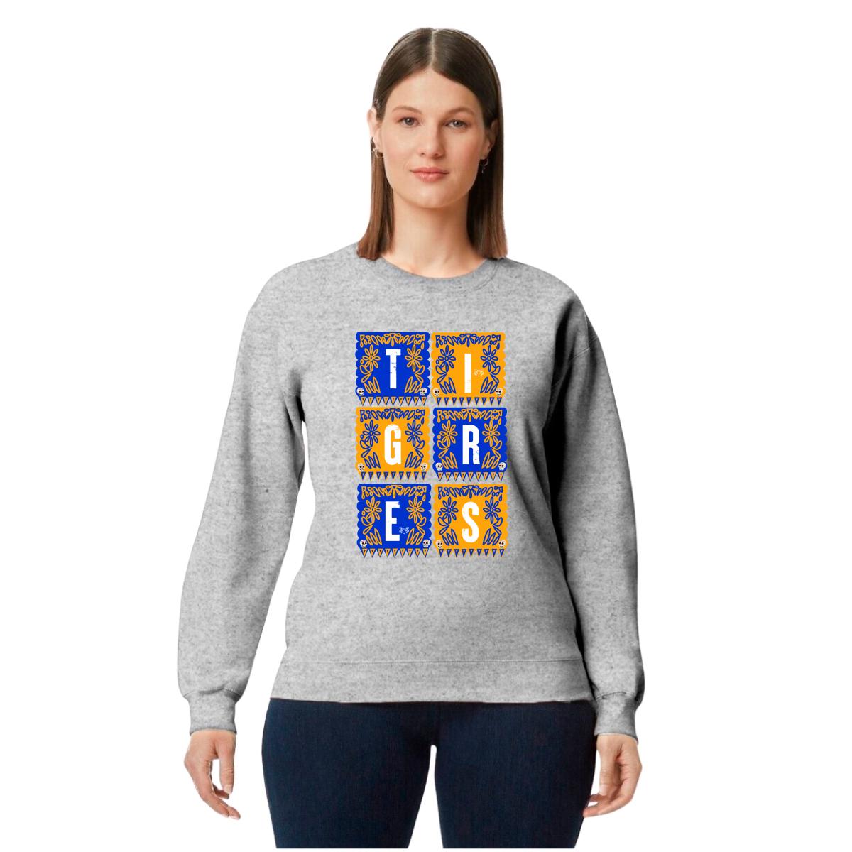 Sudadera Mujer Tigres UANL Día de Muertos Papel