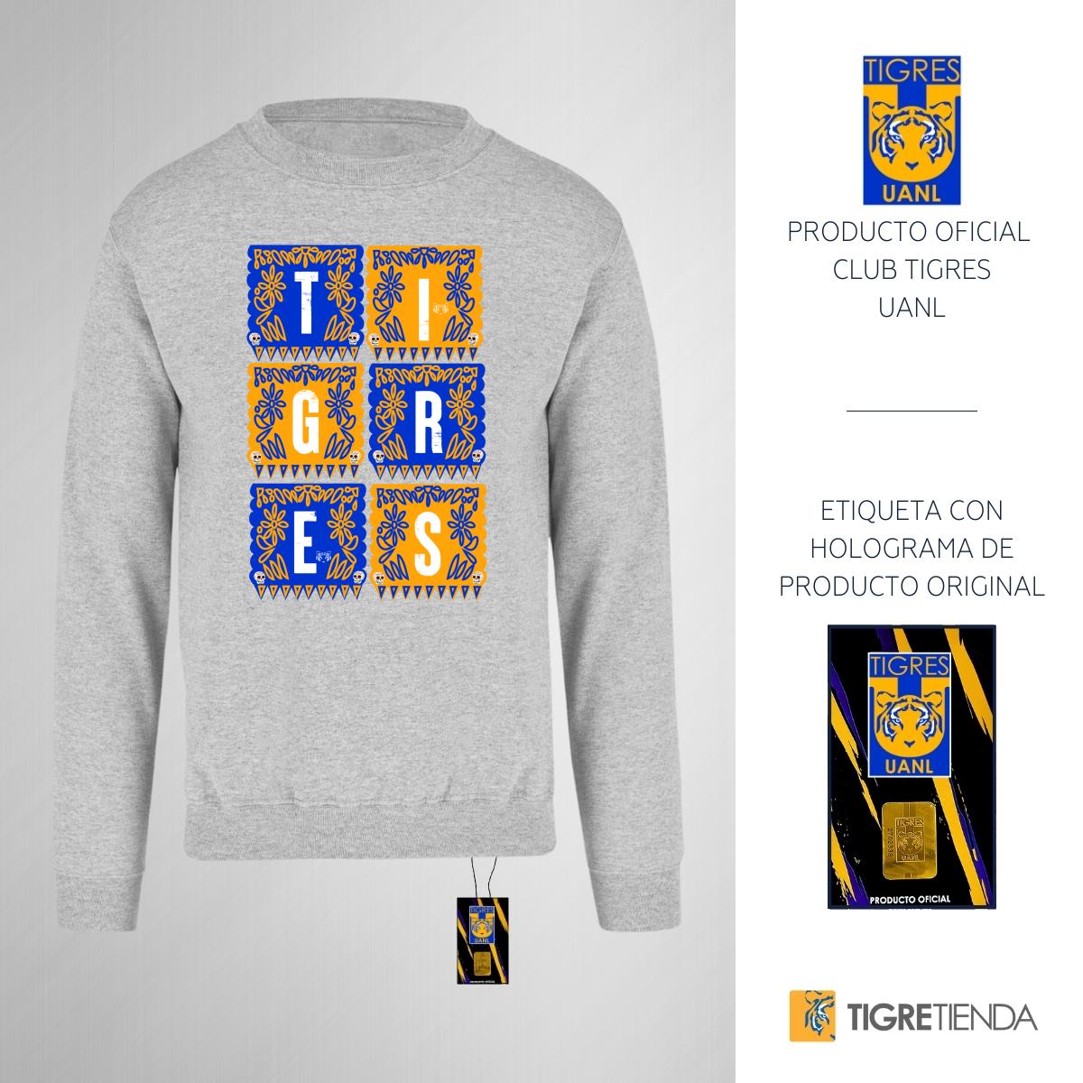 Sudadera Mujer Tigres UANL Día de Muertos Papel