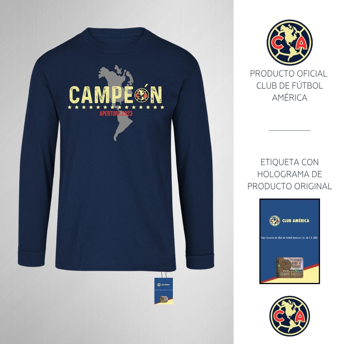 Playera M Larga Niños América Campeón AP 2023
