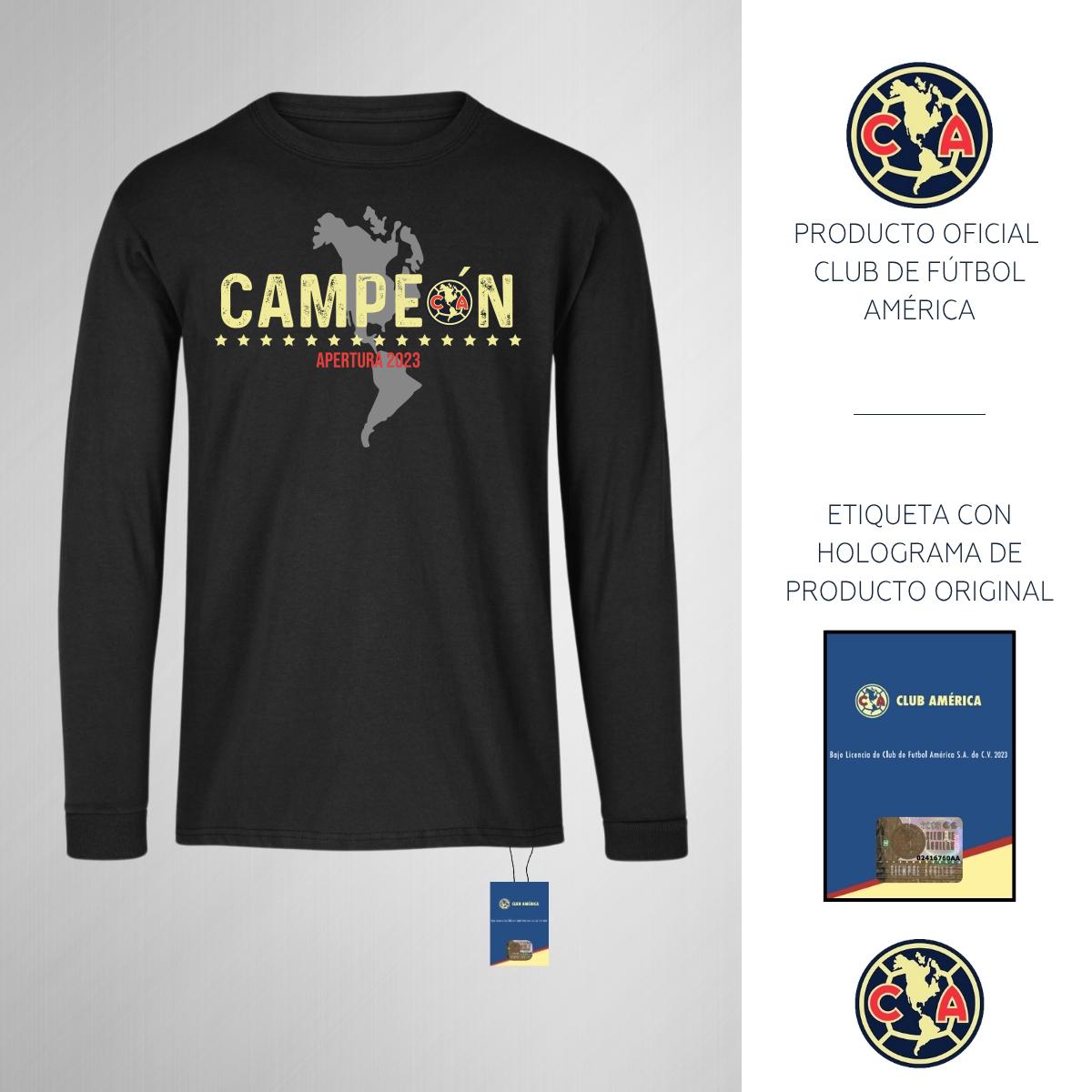 Playera M Larga Niños América Campeón AP 2023