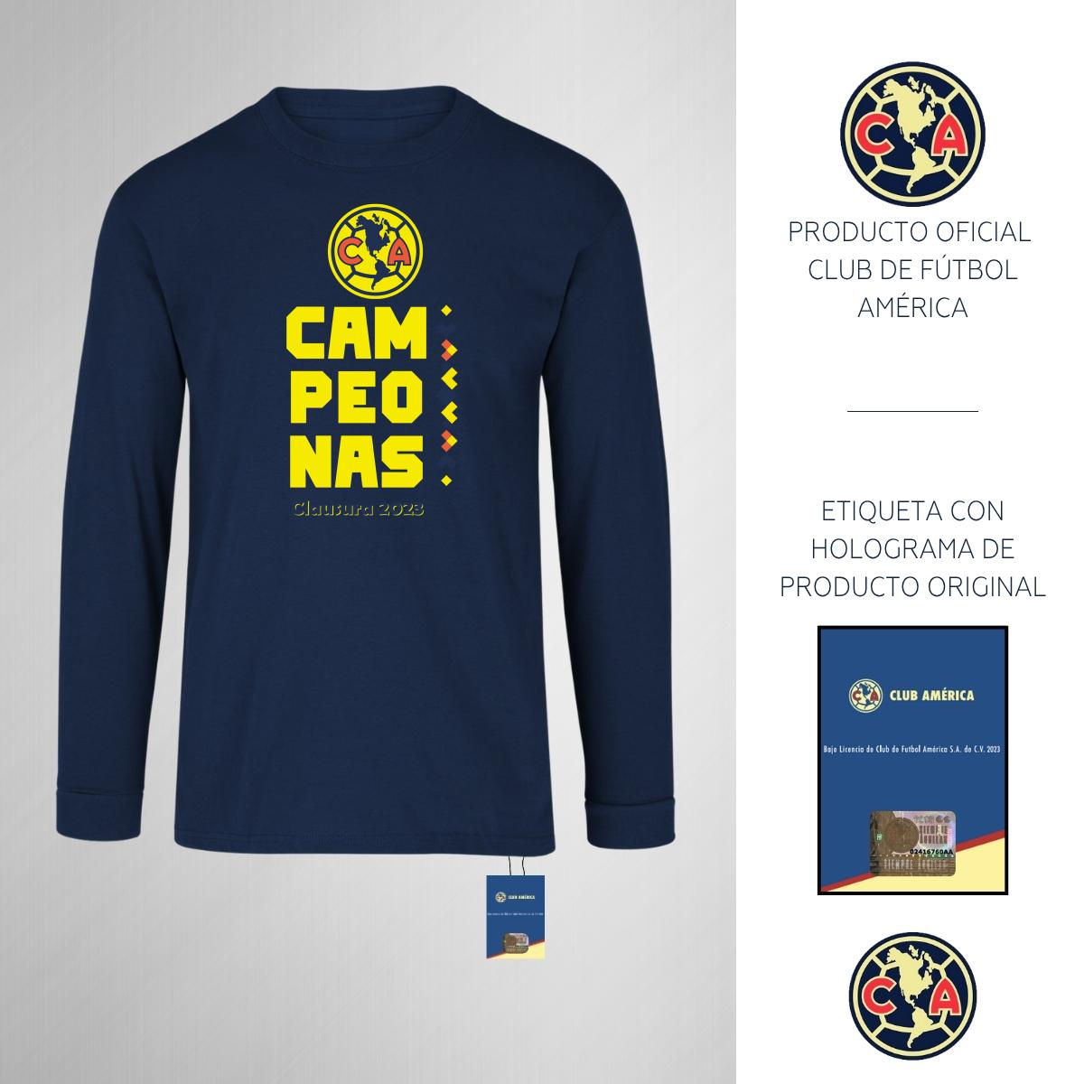 Playera M Larga Niños América Campeonas Cl 2023