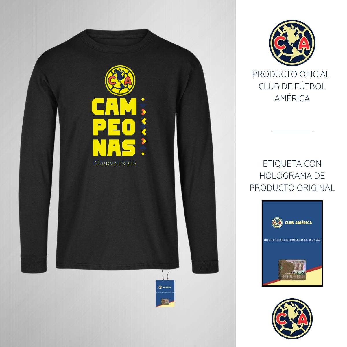 Playera M Larga Niños América Campeonas Cl 2023