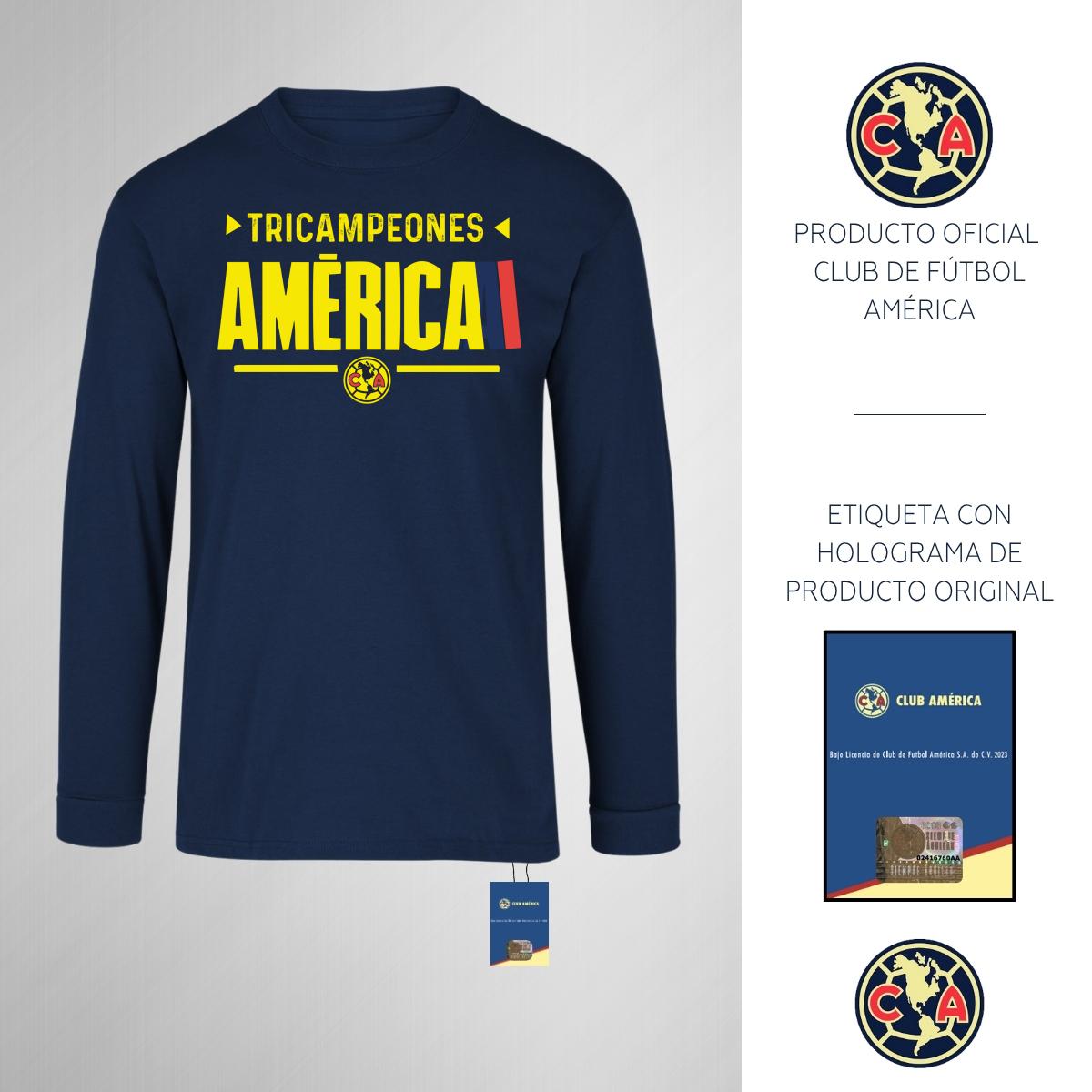 Playera M Larga Niños América Tricampeón