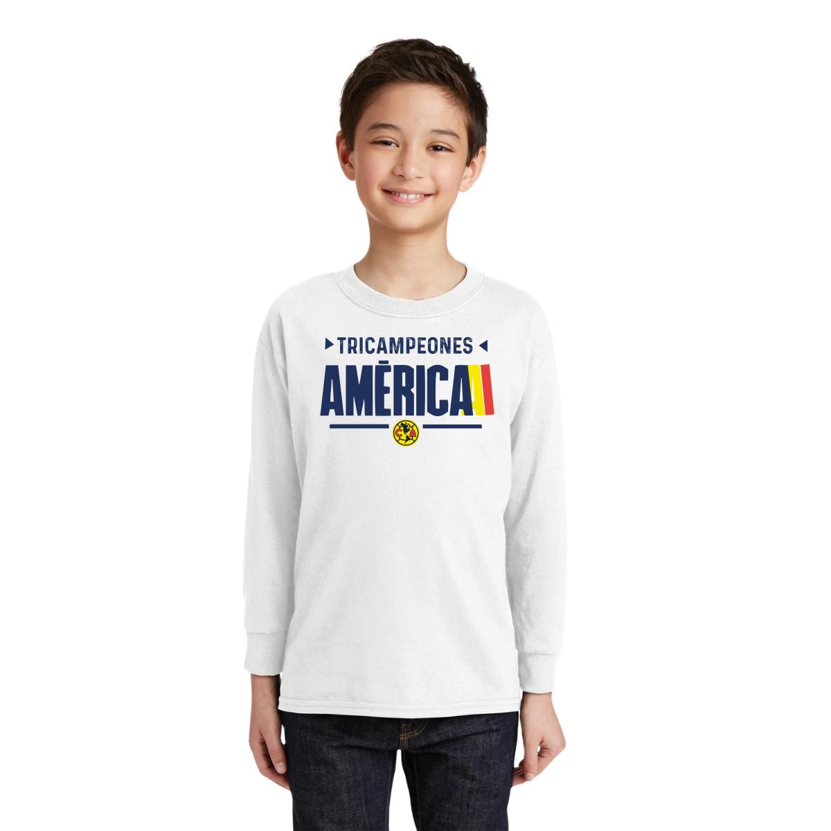 Playera M Larga Niños América Tricampeón